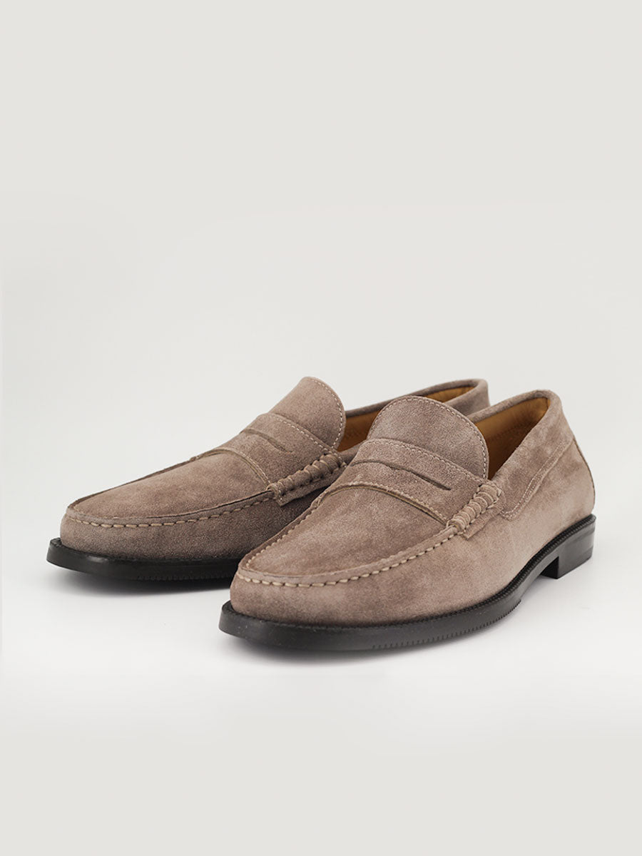 Mocasines de hombre 513 piel ante color gris