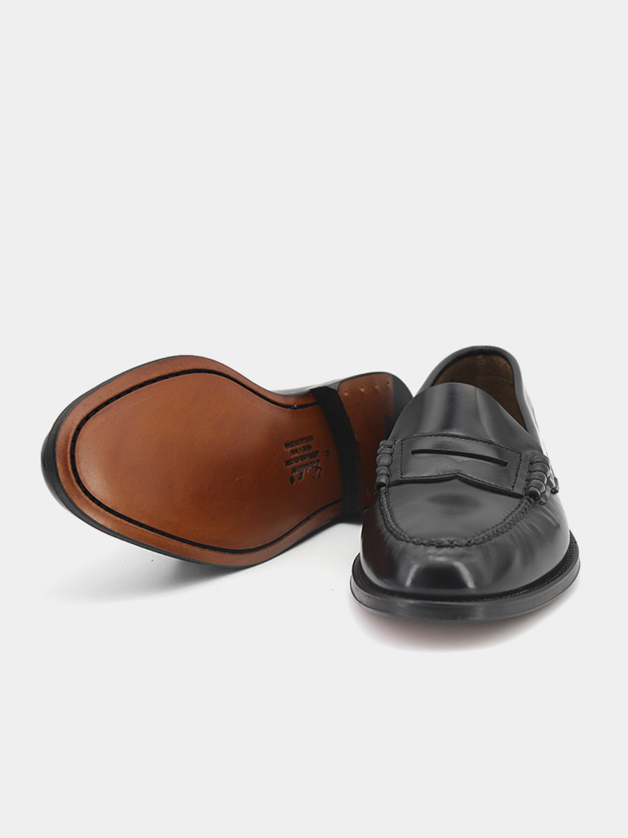 Castellano Mocasines de hombre con antifaz 5510 piel antik negro