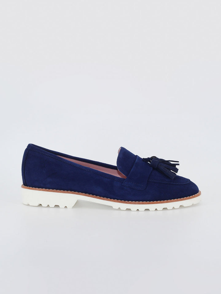 Ferrara women's navy suede loafers