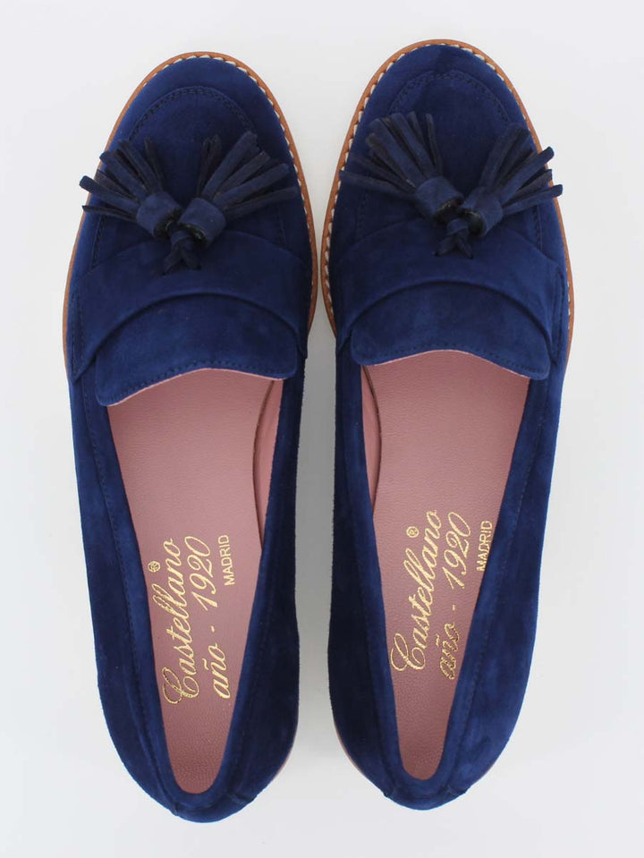 Ferrara women's navy suede loafers