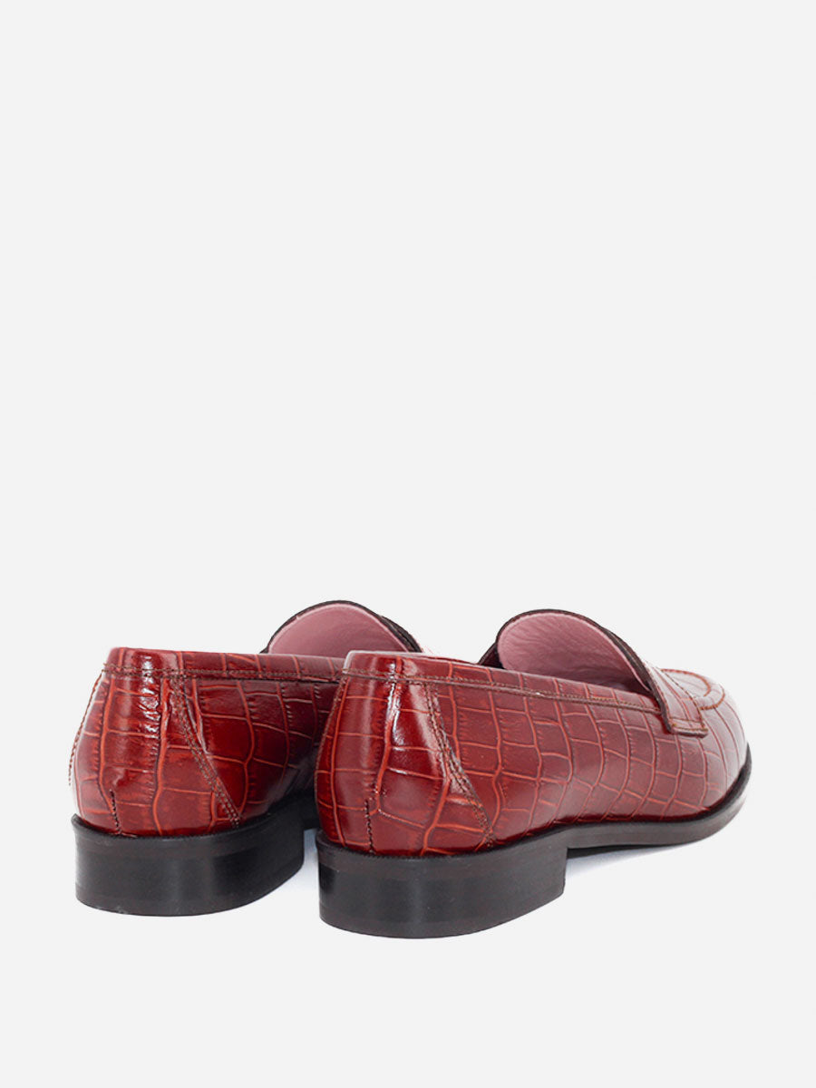 Clay-colored coconut-effect leather Mallorca loafers