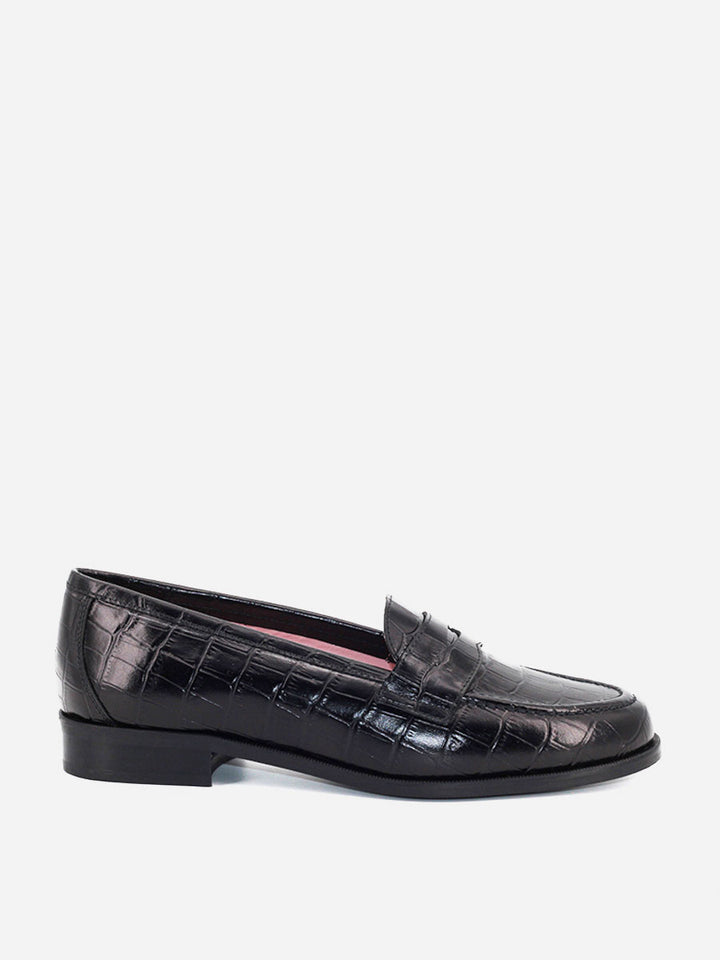 Mallorca moccasins model black coconut skin