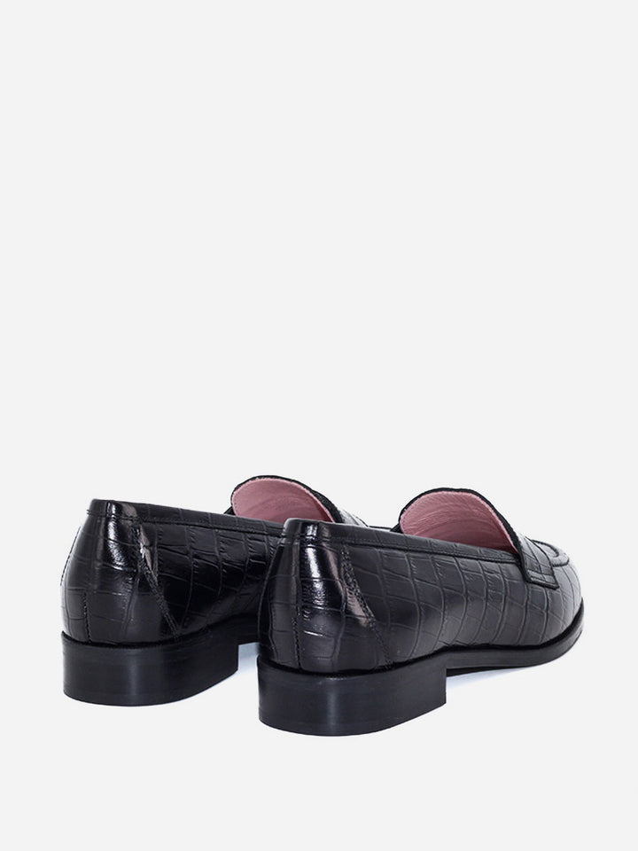 Mallorca moccasins model black coconut skin