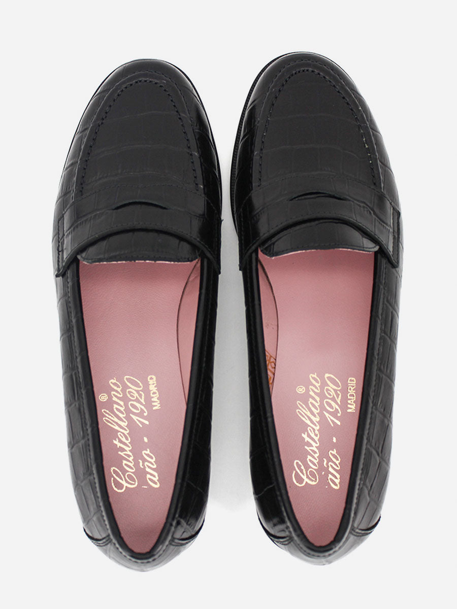 Mallorca moccasins model black coconut skin